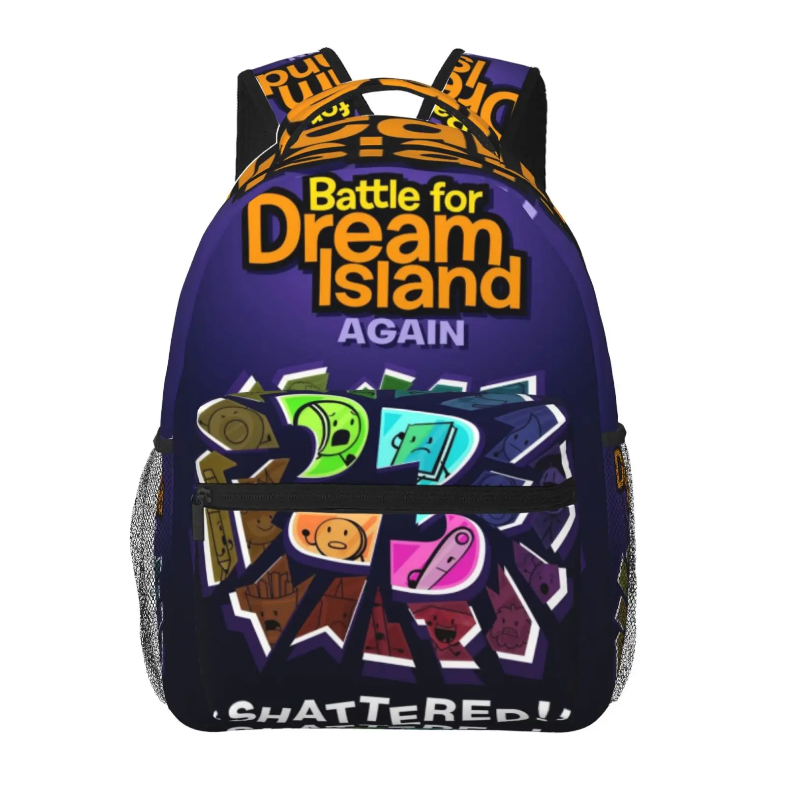 Cute Cartoon Anime Battle For Dream Island3 Printed Kids backpack, Comfort Adjustable Straps Daypack Lightweight Book Backpack for Boys Girls School & Outdoor Travel