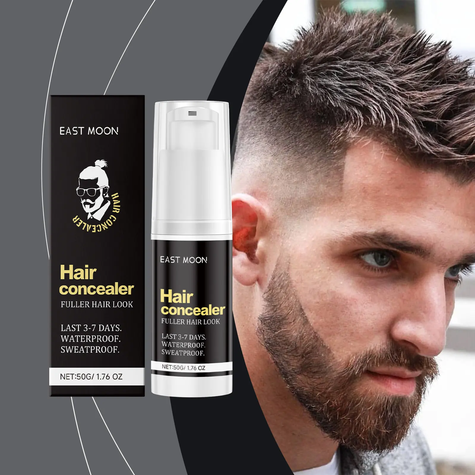 Hair Concealer Cream with Brush - Gentle Moisturizing Hairline Cover for Fluffy Natural Look, Daily Beauty & Personal Care Hair Styling Essential Haircare Moisturize Moisture Moisturizer Gel