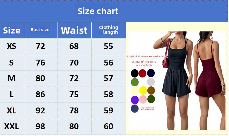 Women Halter Neck Romper Ruched Waist Summer Jumpsuit Sleeveless Backless Bodysuit Shorts Sporty Casual One Piece Outfits