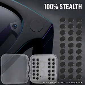 24 Pack Restickable Blackout LED Covers Compatible with Ray-Ban Meta Gen 2 Wayfarer Skyler & Oakley Smart Glasses, Low-Tack Privacy Light Blocking Stickers Decals Accessories (Glasses Not Included)