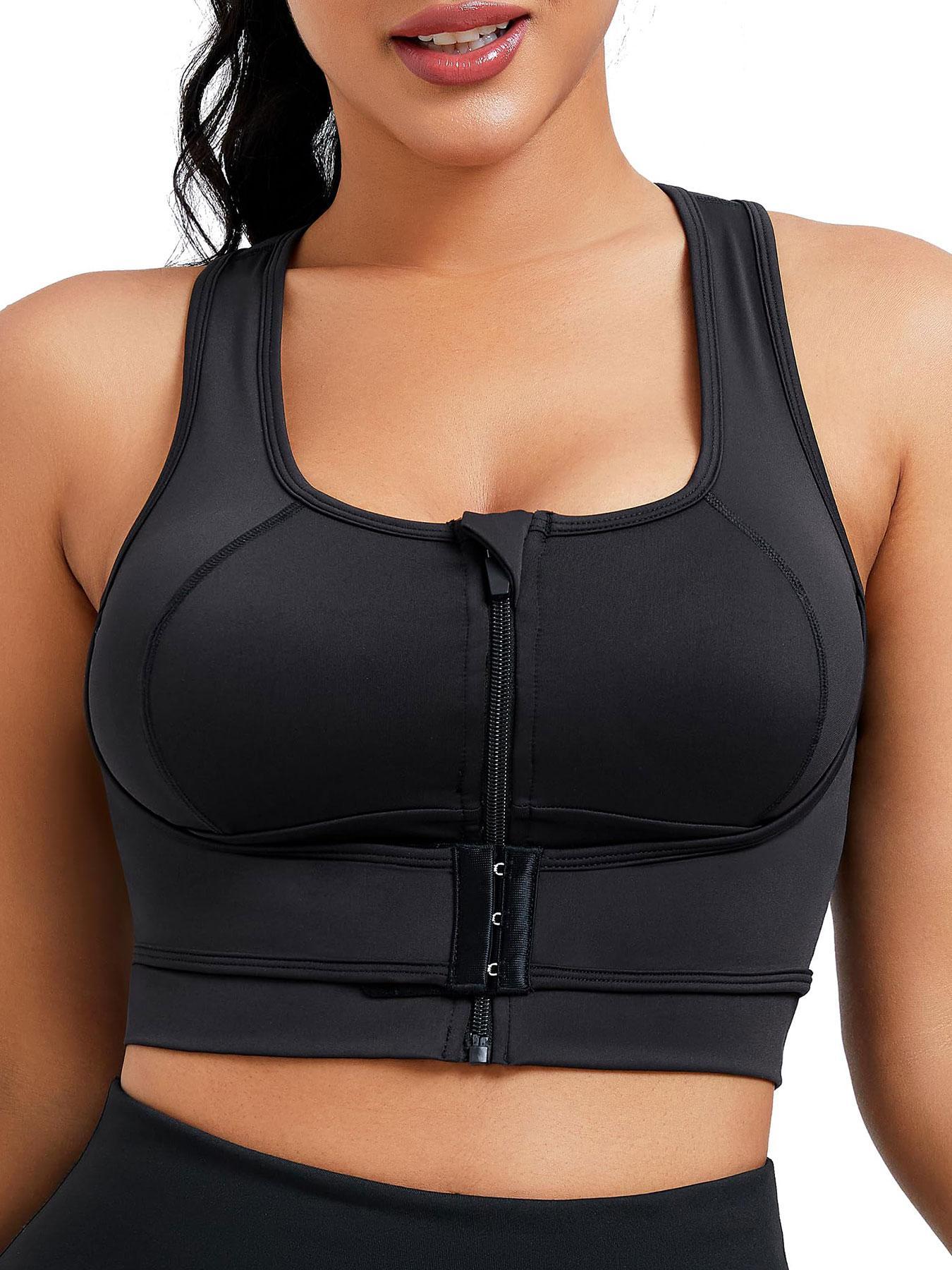 1 Women's Yoga Shapewear Bra Tank Top, Medium to High Impact Support Bra Top with Underbust Support Panel for Stability