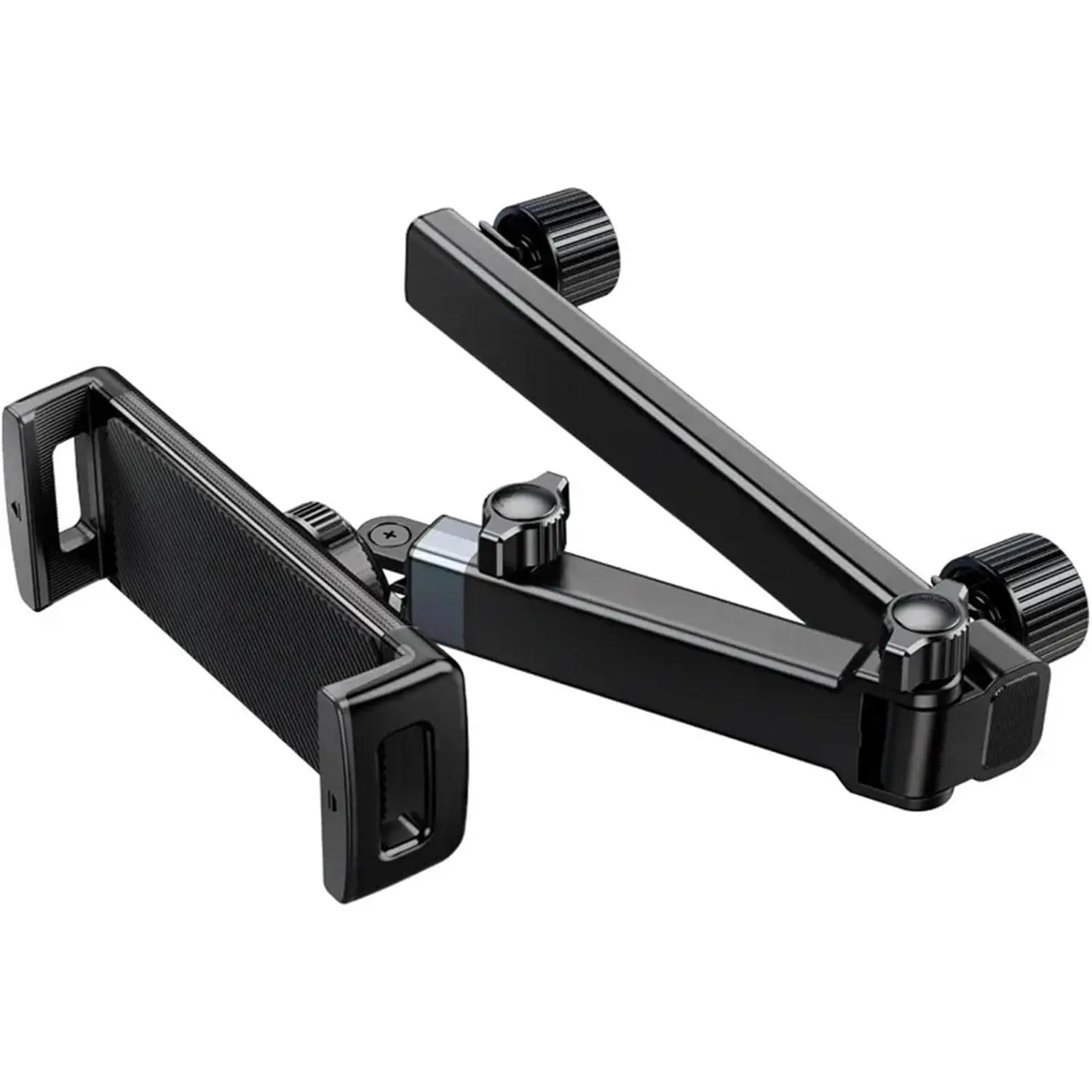 Telescopic Car Holder for Back Seat, Multi-Angle Adjustable Arm for Driving, Fits 5.5-12.9in Devices like iPad, Nexus & Fire HD 10 Tablet, Tablets, Folding, 360° Rotatable, 360 Degree Rotatable Adjustable Clamp Bracket, Metal, 5.5-12.9 Inches