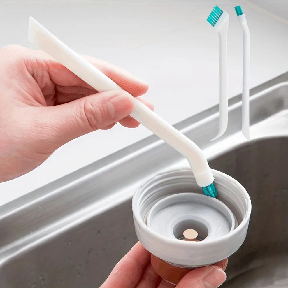 Kitchen Cleaning Brush Set, 2 Counts/set Multifunctional Scrubbing Stick Kitchen Seam Cleaning Brush, Manual Cleaning Tool for Home Kitchen Bathroom, Multipurpose Cleaning Tool