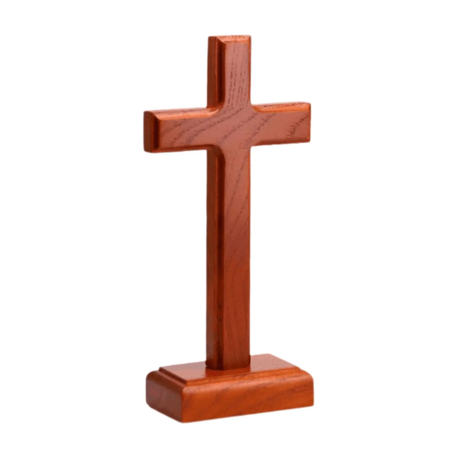 Cross Ornament Christian 3D Sculpture Natural Home Office Decor, Wall-Mounted Cross Decoration, 23cm Size, Elegant Religious Art Piece, Religious Decorations