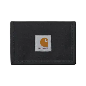 Carhartt WIP Canvas Card Wallet – Unisex Retro Workwear Style in Black