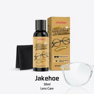 Jakehoe Lens Scratch Remover 30ml, Eyeglasses Care Liquid for Minor Scratches and Clear Lens Appearance