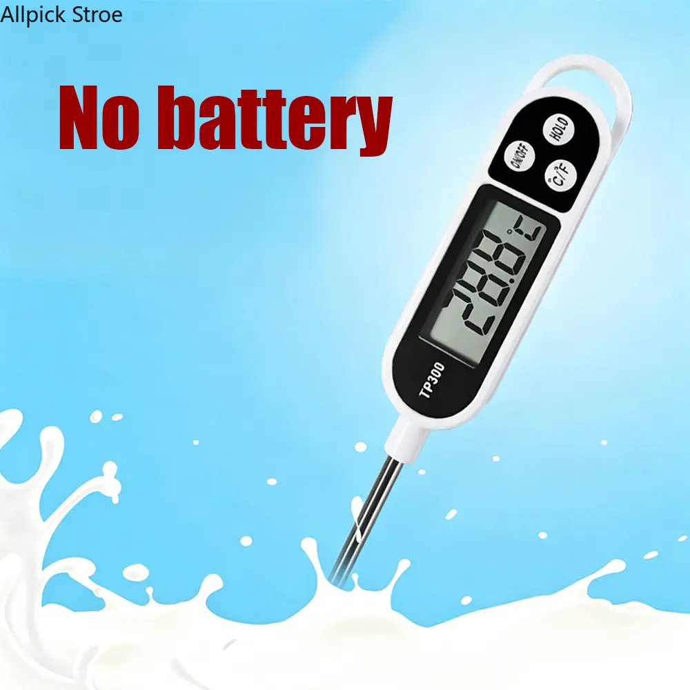 Digital Meat Thermometer - Instant Read Kitchenware Utensils with Backlit Digital Display, Foldable Stainless Steel Measuring Probe for Grilling, BBQ, Digital Thermometer