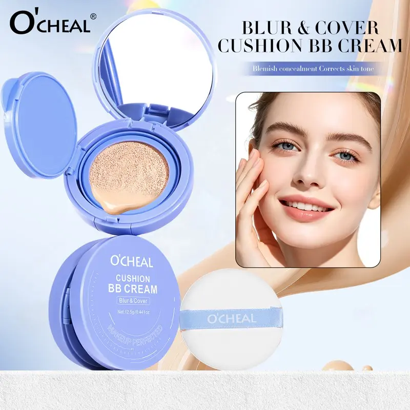 O'cheal Natural Cover Glow Cushion Foundation Finish Foundation Makeup Long-Lasting Natural Coverage BB Cream