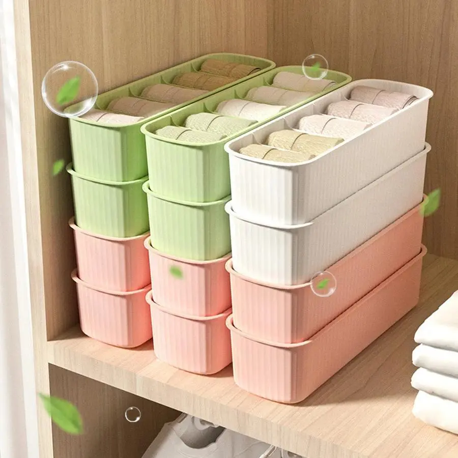Socks storage box, household drawer, wardrobe compartment, storage and organization box, stockings and underwear storage box