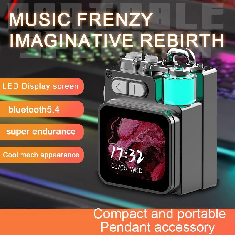 Mini Bluetooth Speaker with Touch Control 2.01 Inch LCD Screen, Volume Control, Clock Timer, Perfect Gift for Friends and Family
