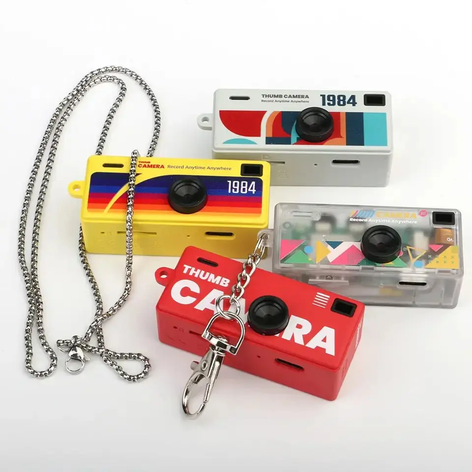 G6 Portable Retro Style Thumb Keychain Camera - 0.96 inch Mini Action Video Camcorder, 1080P Recorder Supports Micro SD Memory Cards