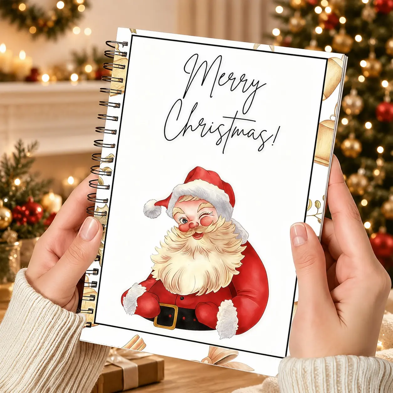 Christmas Gift Card Book, 5x7 Inch Colorful Spiral Bound Cards, Personalized Christmas Gifts for Family Friends Students, Surprise Every Page