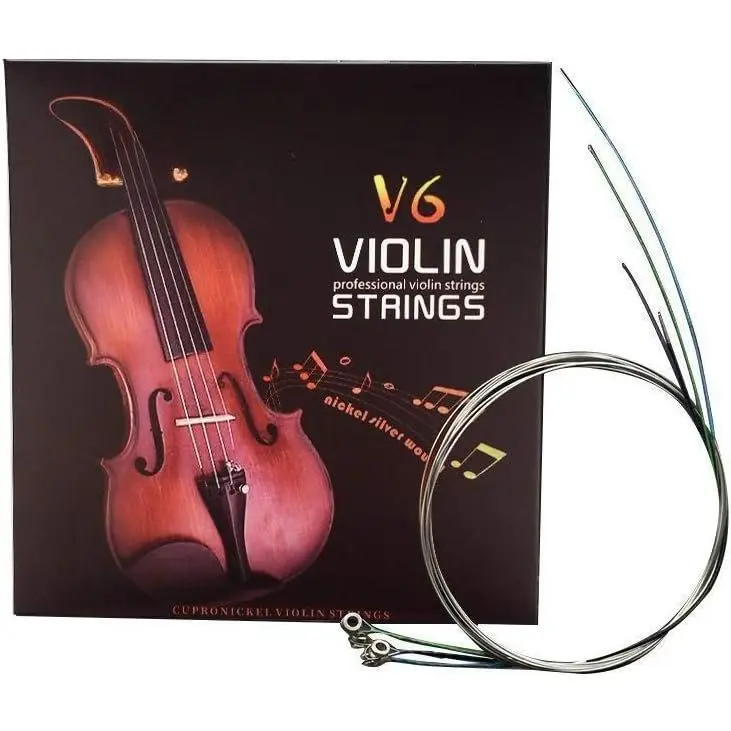 Violin strings  Full Set (G-D-A-E) violin Fiddle String Strings Steel Core Nickel-  with Nickel-plated Ball End for 4/4 3/4 1/2 1/4 Violins