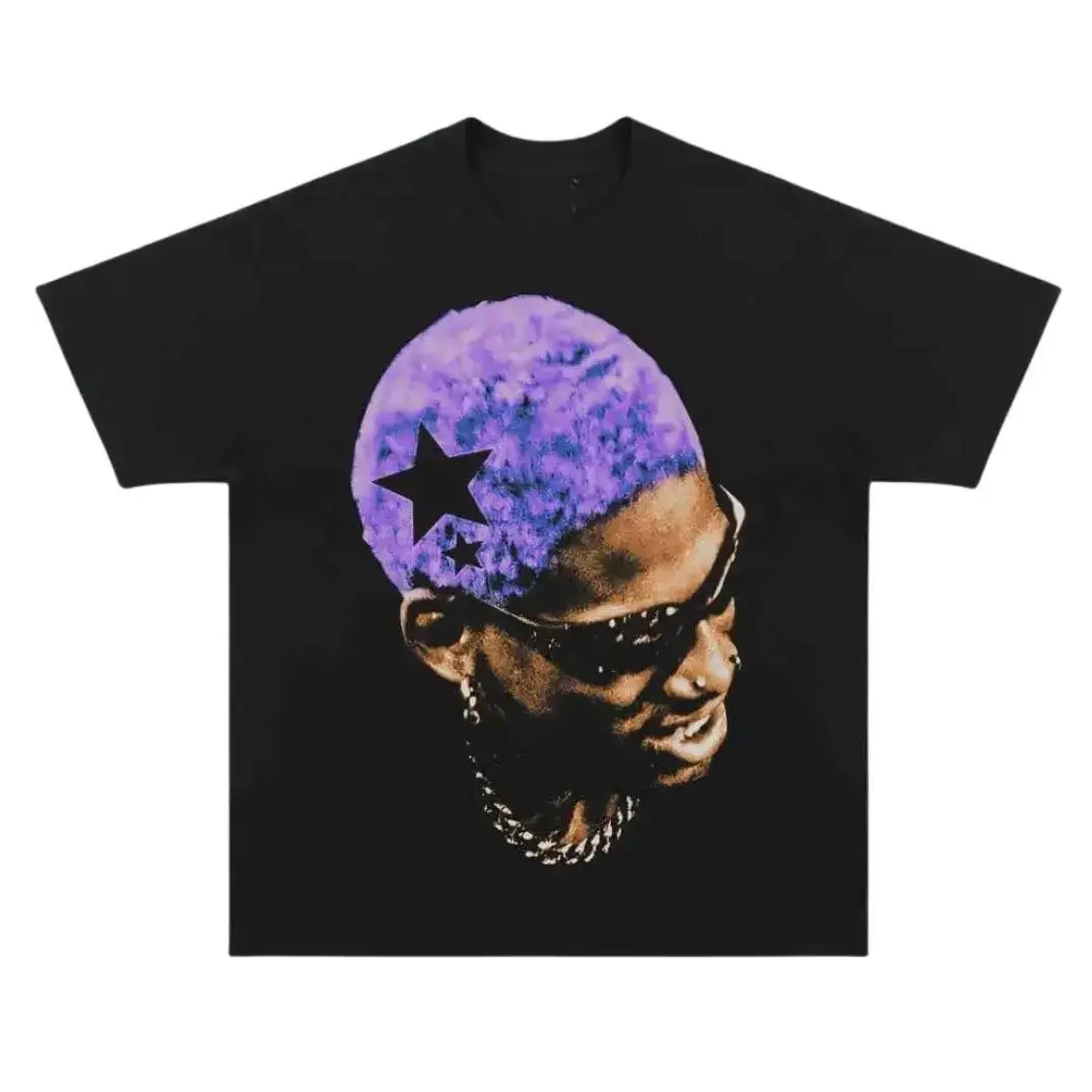 [🎉Sale Up To 50%] Purple Star Vintage Tee, Dennis Rodman T-Shirt, Unisex Basketball Shirt, Hip Hop Graphic Tees, Gifts Shirt, Menswear Womenswear Streetwear