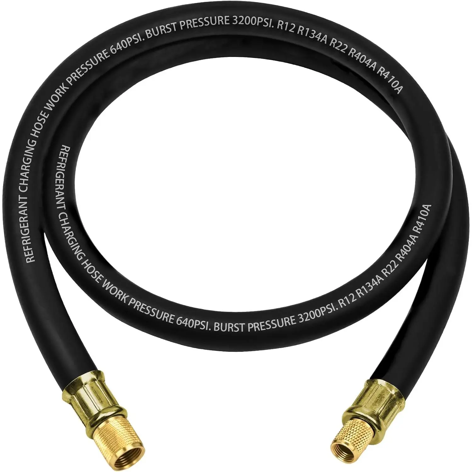 Upgrade 1/2"HVAC Vacuum Hose, Standard 1/2" to 3/8" SAE Flare Fittings, 6FT | High-Flow Vacuum Certified Refrigerant Hose, 20 Microns Vacuum,  HVAC Evacuation and