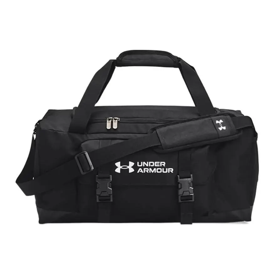 Under Armour Gametime Printed Color-Block Training Duffel Bag for Men and Women – Black