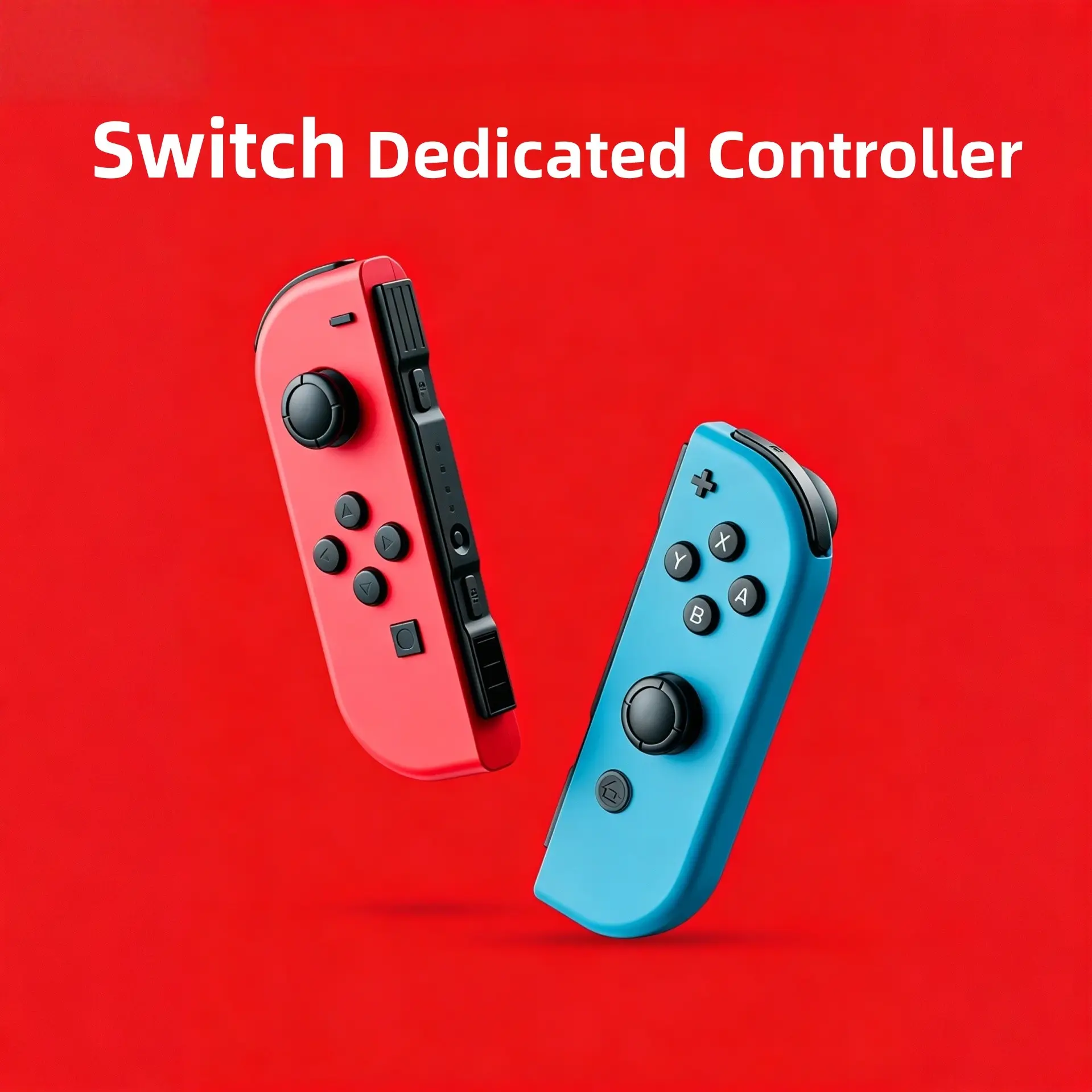 New  Replacement Controllers for Switch Left & Right Wireless Joycon Compatible with Switch OLED / Lite 6-Axis Gyro Wake-up Vibration Durable Game Console Button Joystick Plug Blue Red