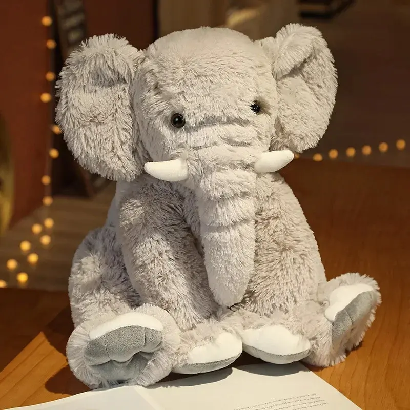 45CM Soft Elephant Plush Large Elephant Toy Stuffed Animals Plushies Pillow Accompany Doll Gift