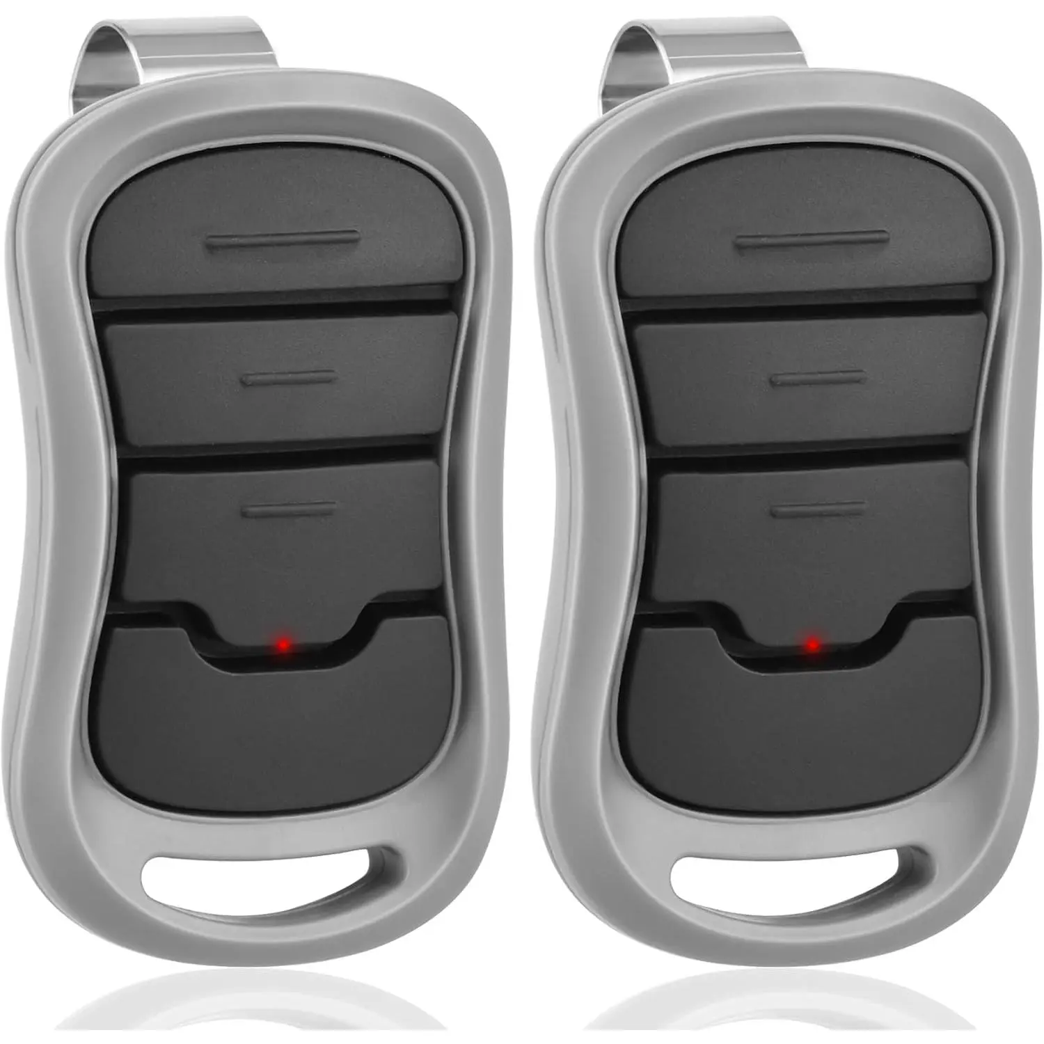 2-Pack Genie Garage Door Opener Remote Control, Compatible with Genie IntelliCode/Overhead CodeDodger Openers, G3T-BX G3T-R Models, 3-Button, 315/390MHZ (1997 to Present), with Sunplate Clip