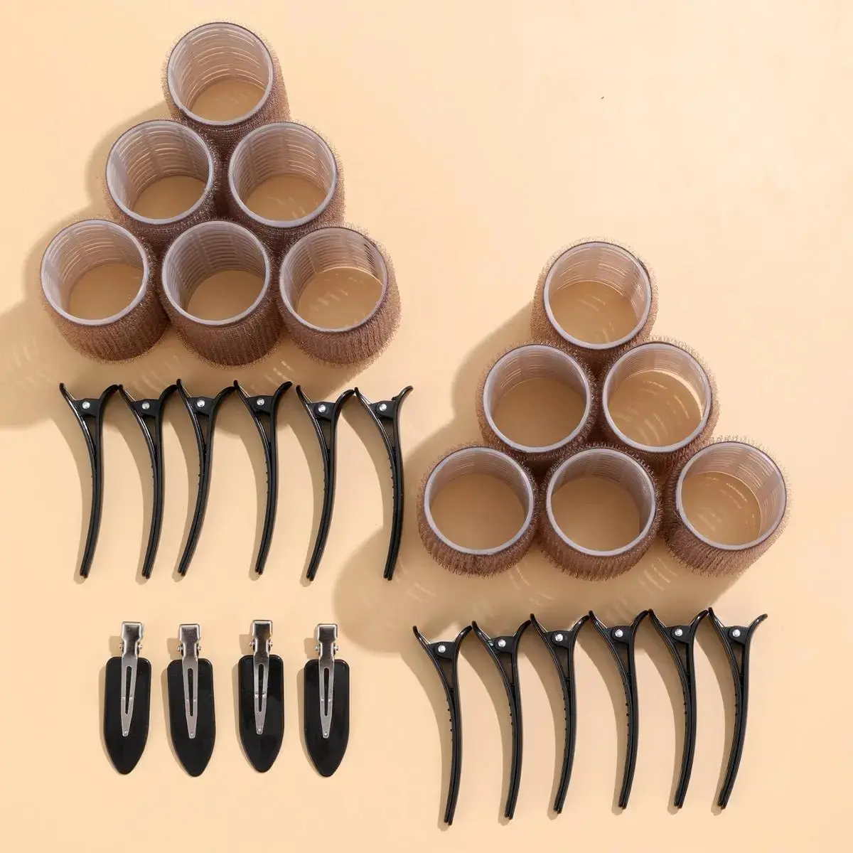 28-Piece Large Hair Curler Set, Includes 12 Large Rollers and 16 Clips, No Heat Hair Styling Tools, Perfect for Home and Travel