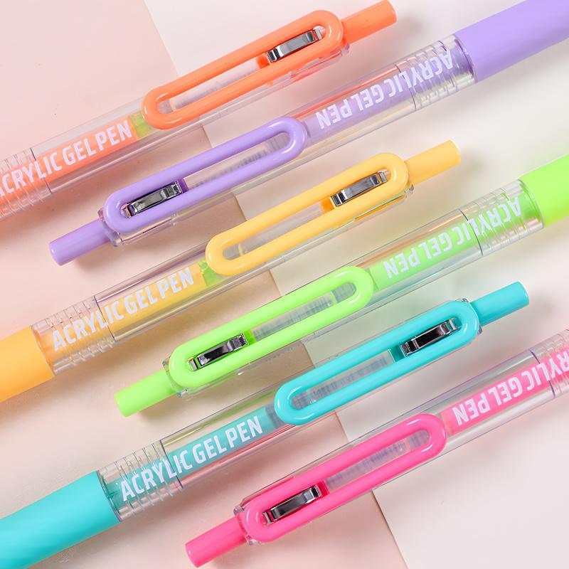 36/54/72/90-Color Acrylic Gel Pen Set, Retractable 0.7 mm Tip, Rich-Color Large-Capacity Ink Pens, Art Supplies for Diary, Cards, DIY Coloring and Doodling, Stackable Clip Acrylic Gel Pens #GLOBAL PICKS