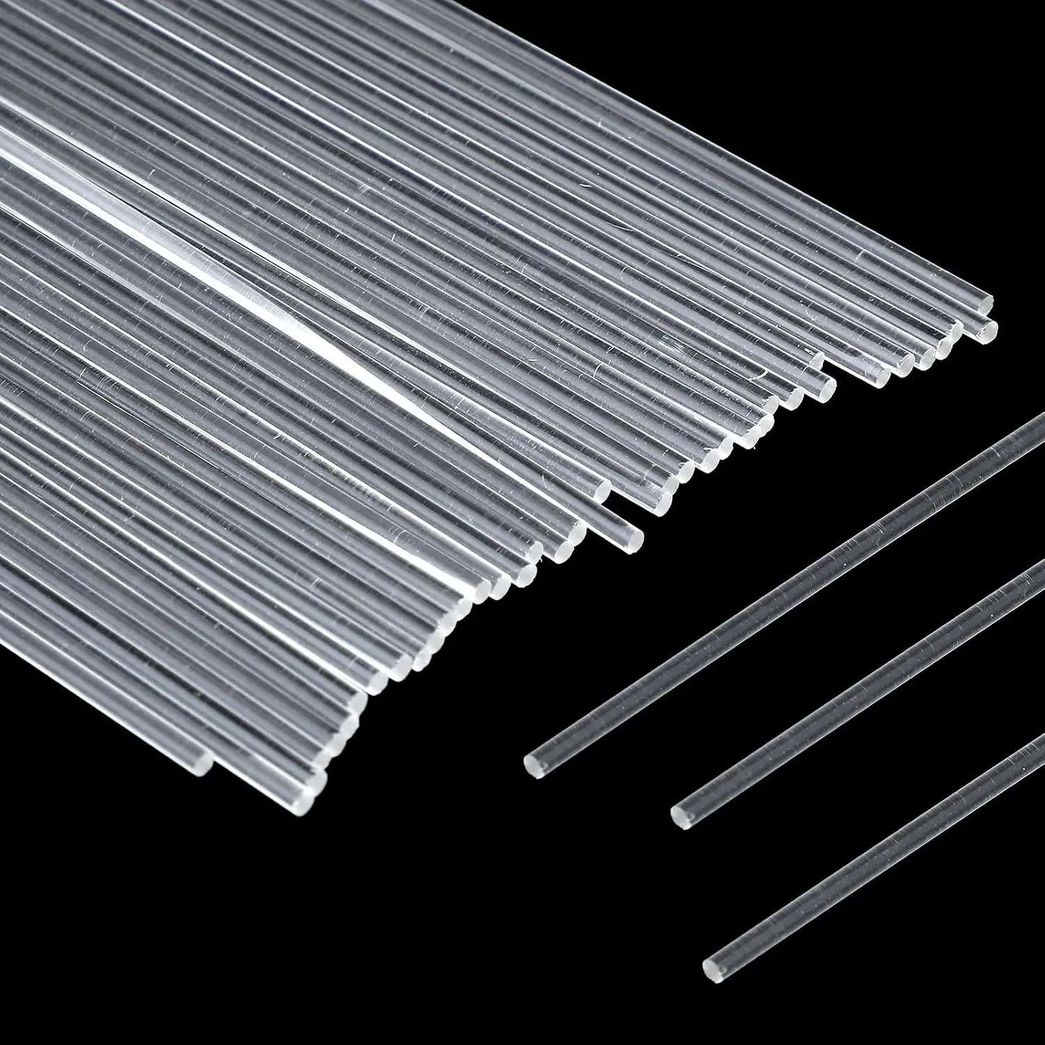 200 Pcs 8 Inch 2mm Clear Round Acrylic Dowel Rods for Cake Topper Sticks Plant Stakes Curtain Pulls Retaining Rods Shower Rods