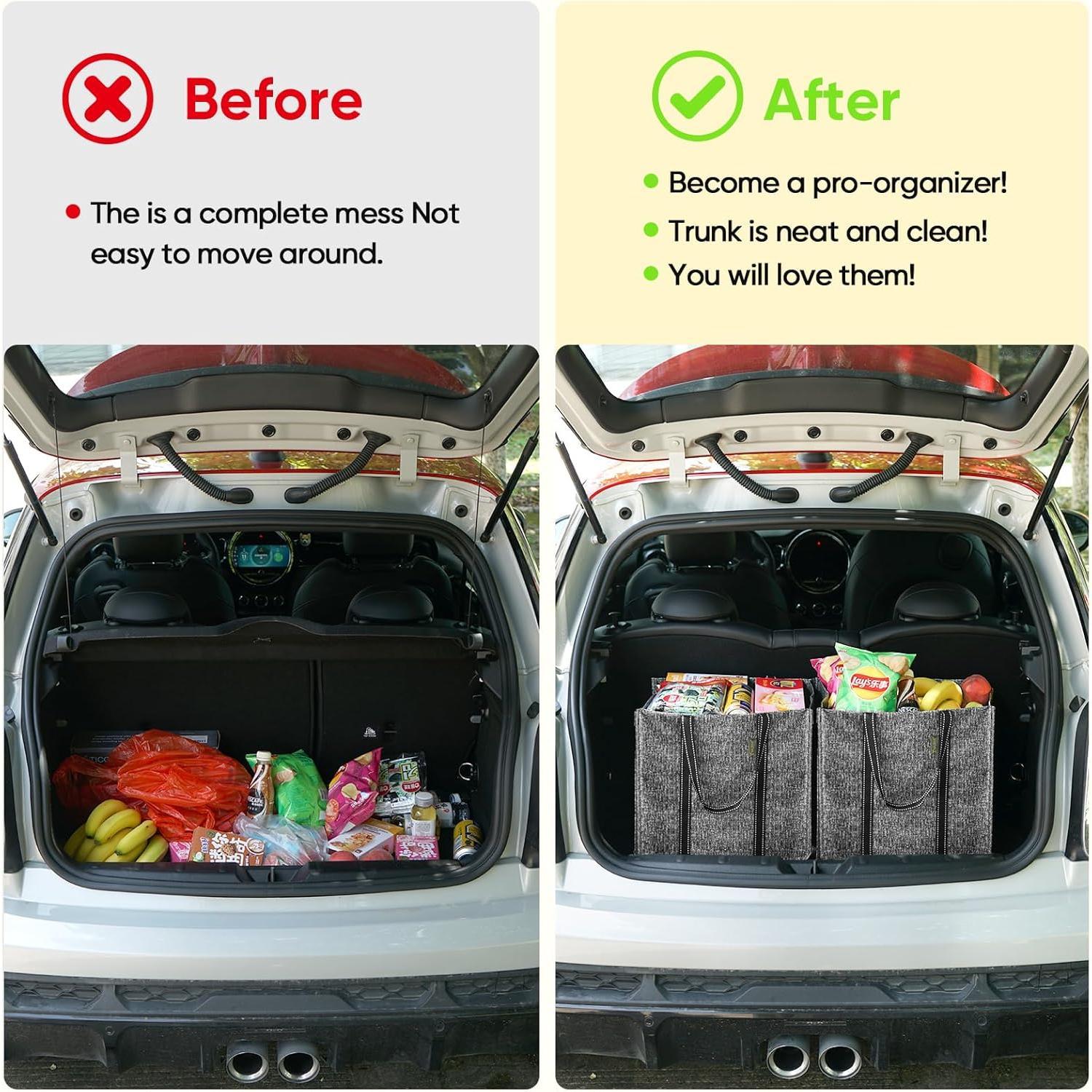 4 Pack Extra Thick Reusable Grocery Bags - Heavy Duty & Rip-Resistant, Large Capacity Foldable Totes for Supermarket, Travel & Bulk Shopping