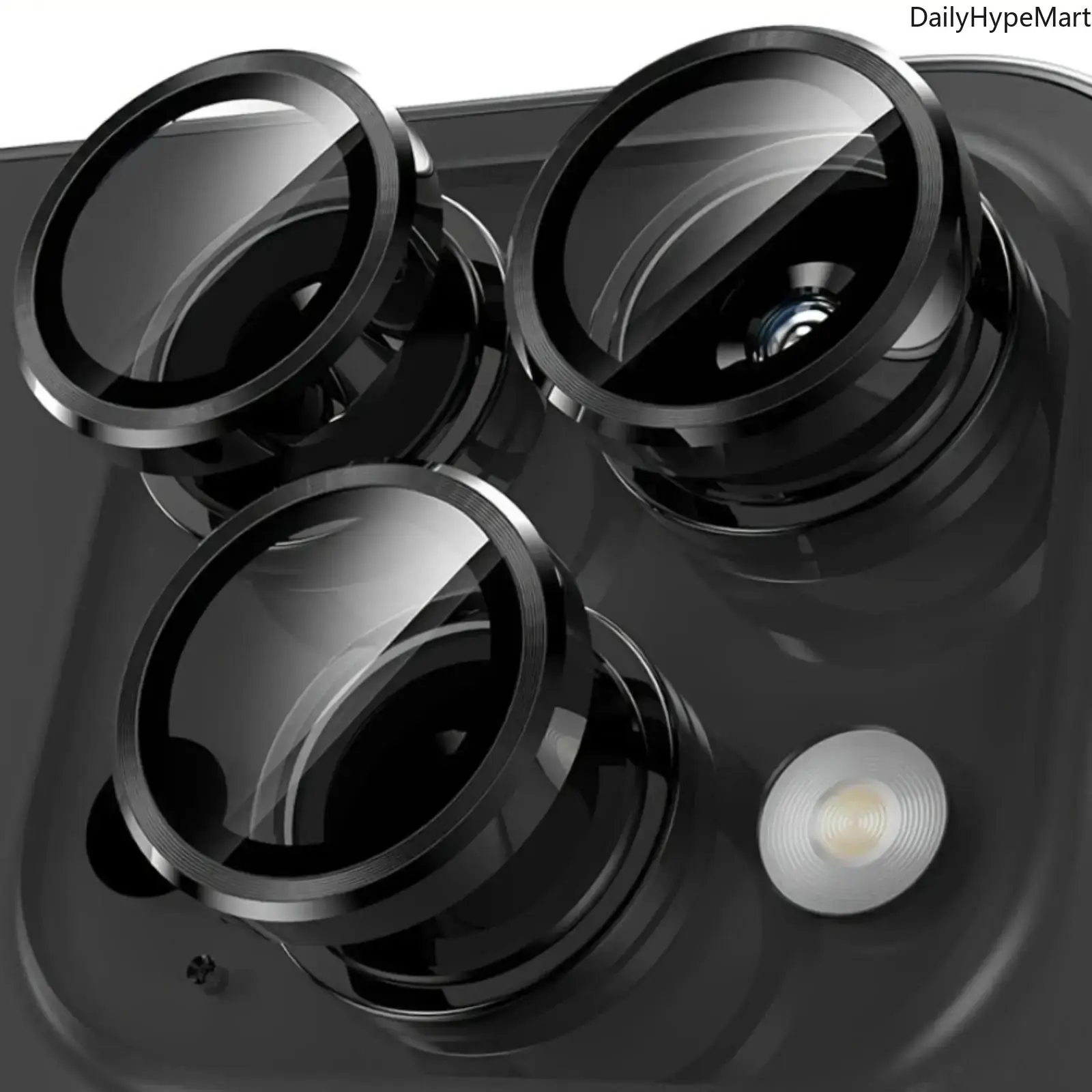 Full Coverage Tempered Glass Smartphone Camera Lens Protector, Easy Installation, Compatible with iPhone Series, Reliable Protection