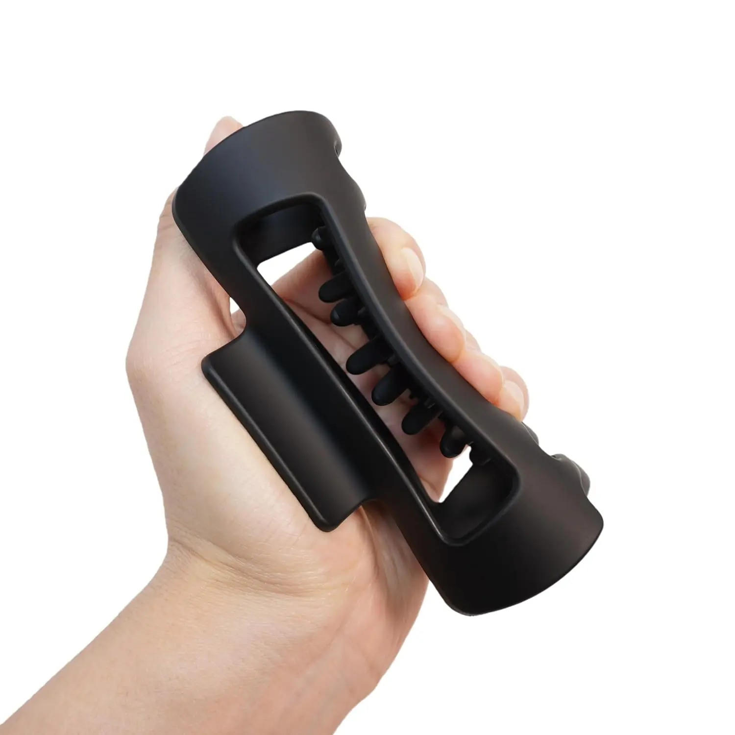 Large Silicone Claw Clip for Women, Plain Non-Slip Barrette for Thin to Thick Curly Hair, Soft Flexible Unsnappable Design, Hair Styling, Hair Clips