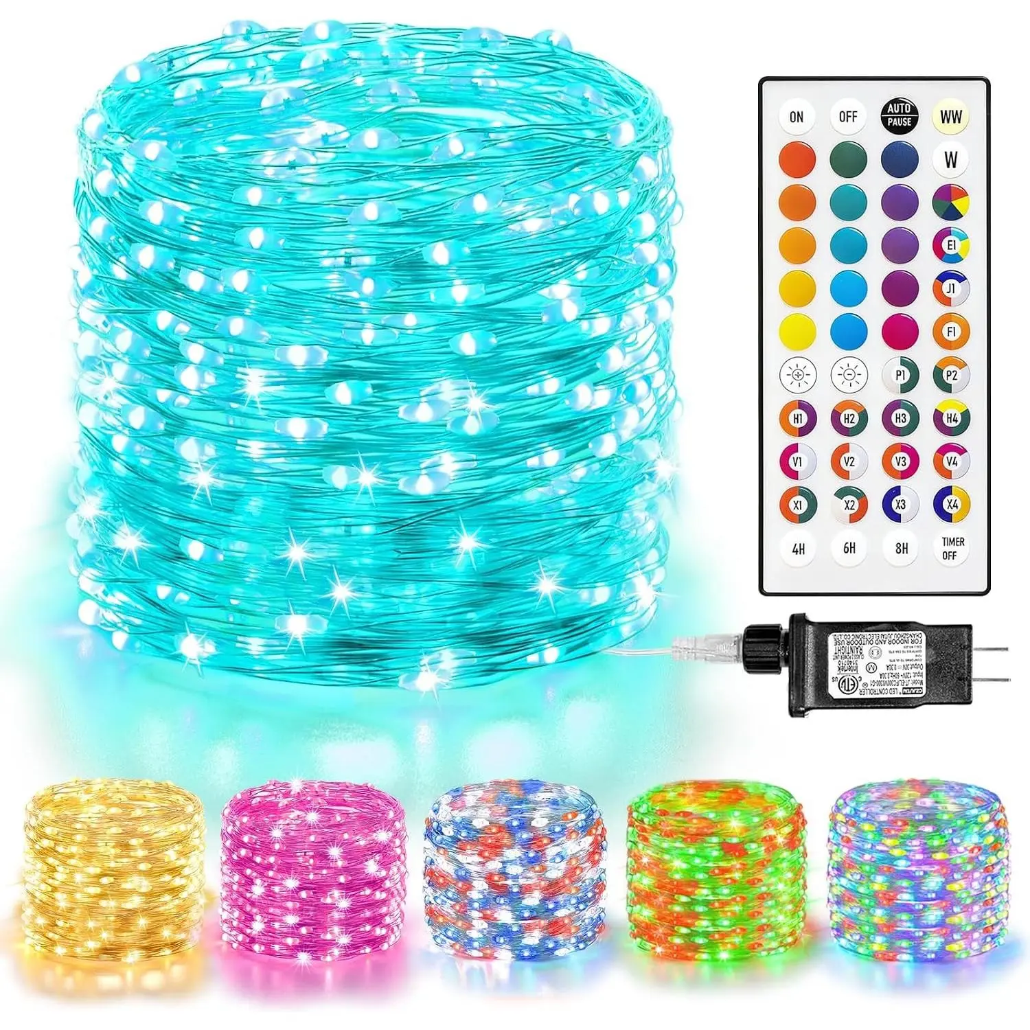 66FT Fairy Lights Plug in, 200LED Color Changing Fairy Lights with Remote, 9 Modes Led Christmas Twinkle Light Indoor, Starry String Light for Classroom Bedroom Dorm Halloween Christmas DecorGift.