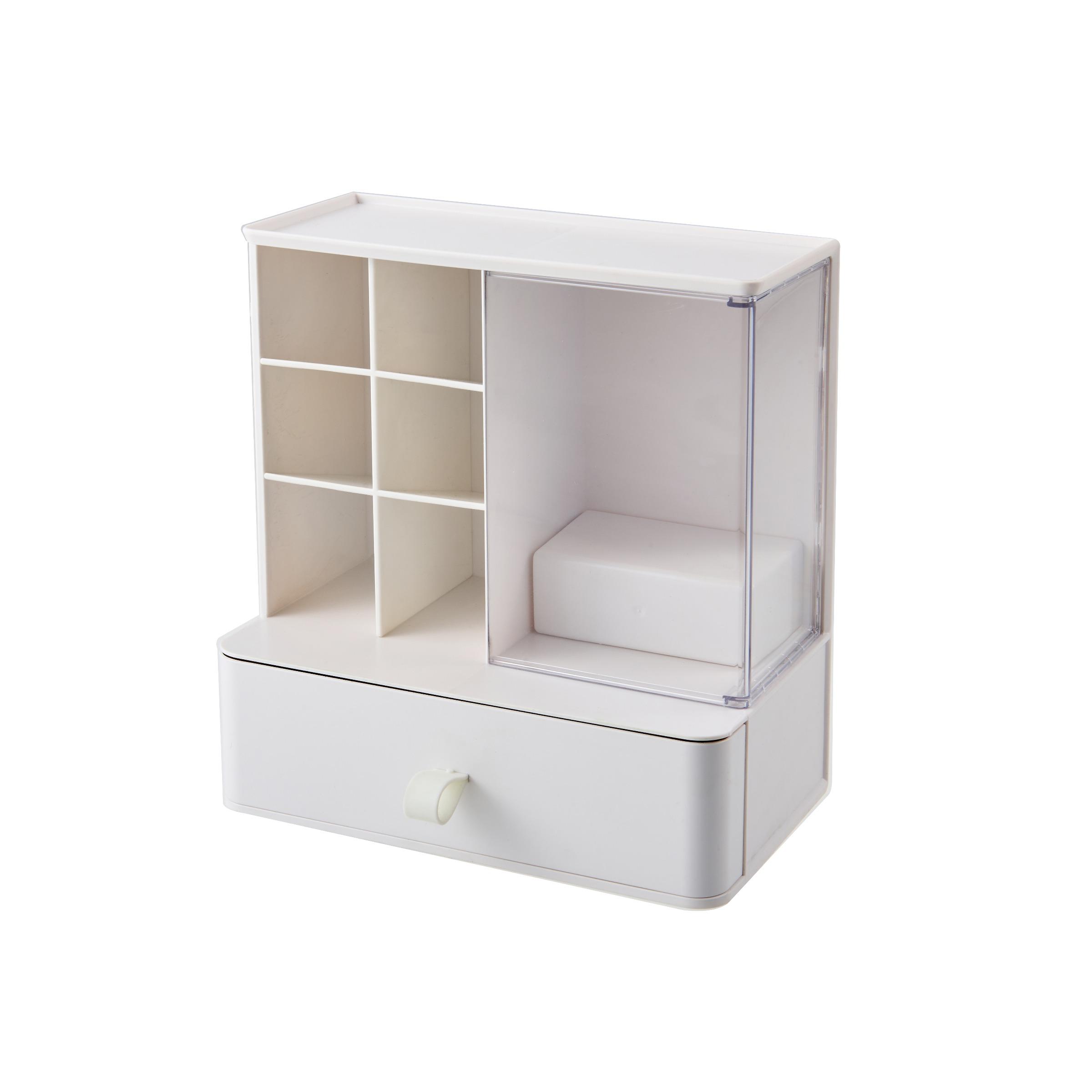 Desktop Stationery Tool Storage Box, Figure Display Case, Multi-Layer Pen Holder, Desk Organizer Tidy, Stationary Organizer Holder, Designed for Toy Collectors & Figurine Enthusiasts