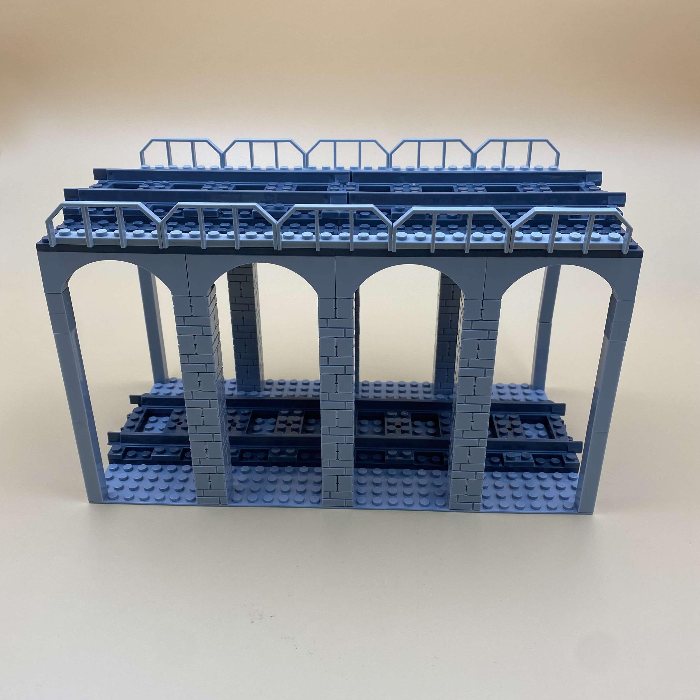 Double Layer Bridge Building Blocks Toy, 201pcs/set Train Track High Speed Railway Bridge Beam, Creative and Educational Building Blocks for Boys & Girls, Stem Building Blocks