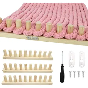 ZMJY 46" Chunky Yarn Loom Kit for DIY| Beginner-Friendly Hand Loom with Modular Wooden Frame| No Needles Required for Craft, Home & Stress Relief
