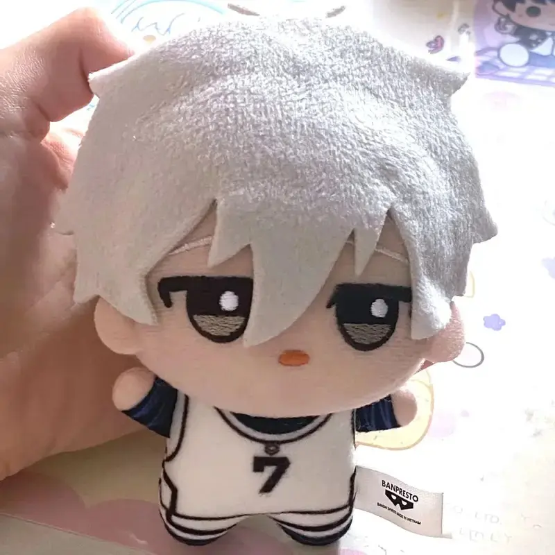 10cm Blue Lock Kawaii Look Plush Keychain - Cotton Fill Stuffed Bag Pendant, Nagi Seishiro, Itoshi Sae, Mikage Reo Doll Toy Gift for Anime Fans, Cute Keychain Accessory, Fuzzy Keychain