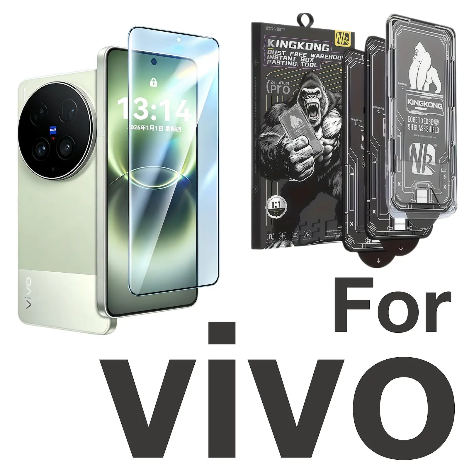 3Pcs For VIVO X300 Ultra X200 X200S V40 S30 S50 Y300 V30 S19 S20 Pro Mini SE Lite 5G Tempered Glass Screen Protector 9H No Dust