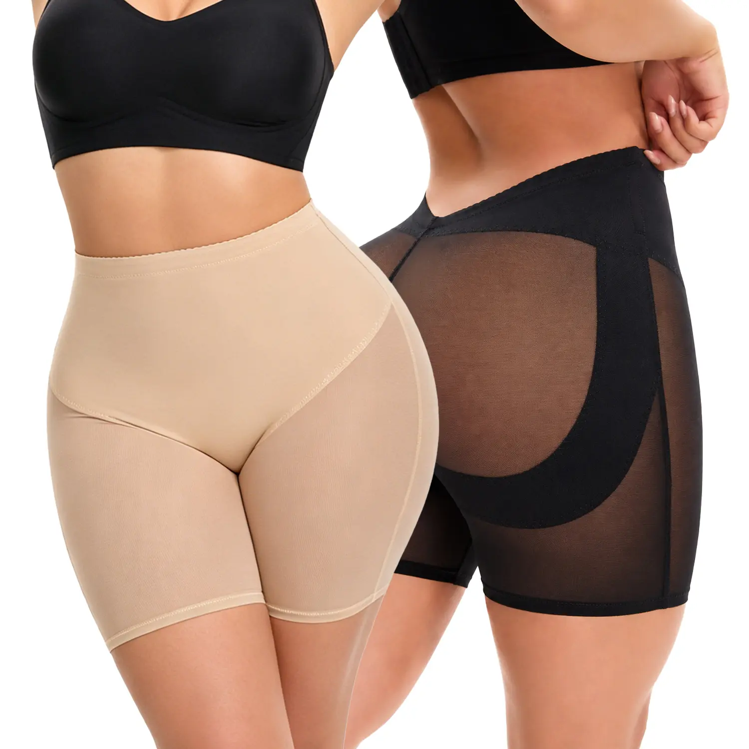 Shapewear for Women, Undetectable Low Back Mesh Leg Shaping Shorts for Tummy Control, Butt Lifting & Body Shaping, Wedding, Home, Party, Work, 2Xl, Elastane, Everyday, Yoga