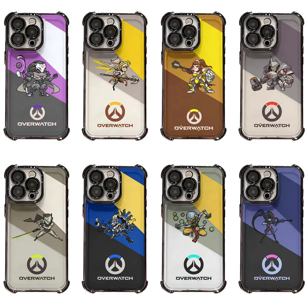 Overwatch Hero Smartphone Case - 8-Style Multi-Models Eco-Friendly Patterned Texture Minimalist Color Block Protector Cover, Anti-Drop Slim Smartphone Protective Casing for Overwatch Fans, Anti-Drop Shell