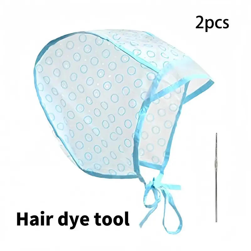 2pcs Hair Dye Tools Set, Salon Highlighting Cap with Highlighter Pins, Curly Ombre Highlight, Lightweight and Comfortable, Ideal for Professional Use