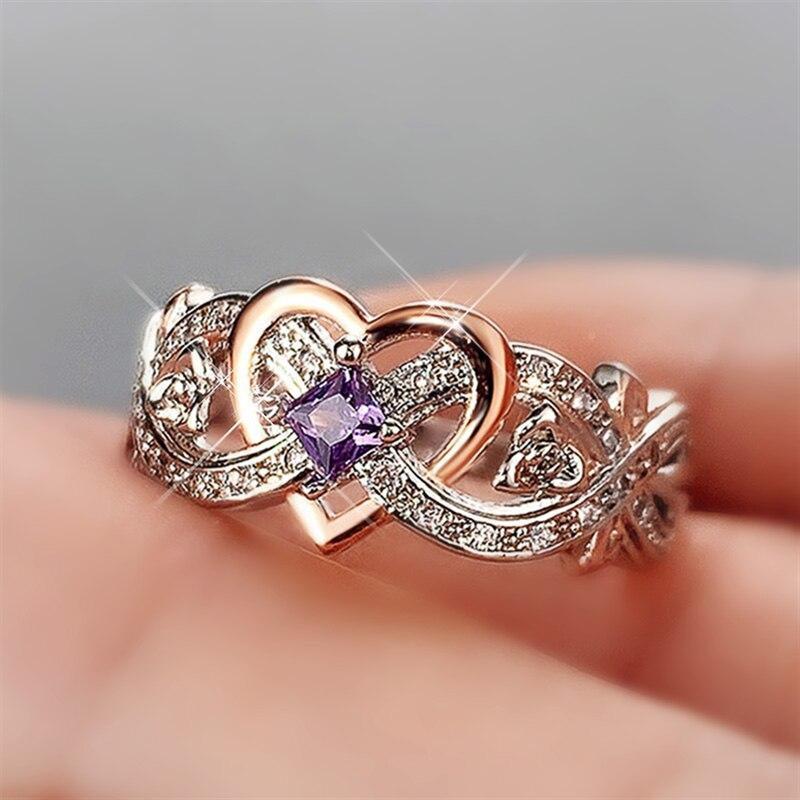 2025 Elegant Infinity Heart Ring - 1pc Engagement Wedding Band, Engagement Rings, Suitable for Daily & Special Occasion Jewelry