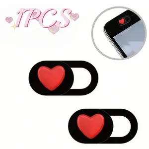 1Pcs Heart Shape Webcam Cover Slider, Privacy Camera Lens Blocker for Laptop & Cell Phone, Anti-Peep Anti-Scratch Camera Cover, Tech Accessories