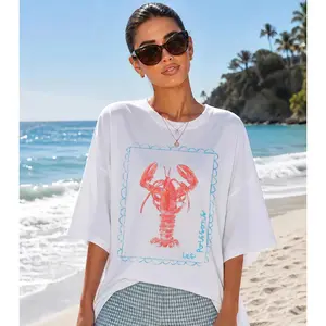 Comfort Colors Sea Lobster Shirt, French Coastal Distressed, Nautical Fisherman Style, Summer Vibes, Beach, Vintage Summer, Unisex T-shirt, 100% Premium Cotton, Casual Style,
