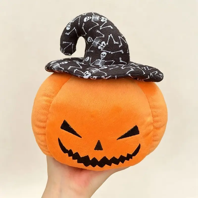 Halloween Pumpkin Plush Stuffed Doll, New Creative Ghost Pumpkin Plush Pillow Decor, Cute Halloween Decoration, Perfect for Festive Season
