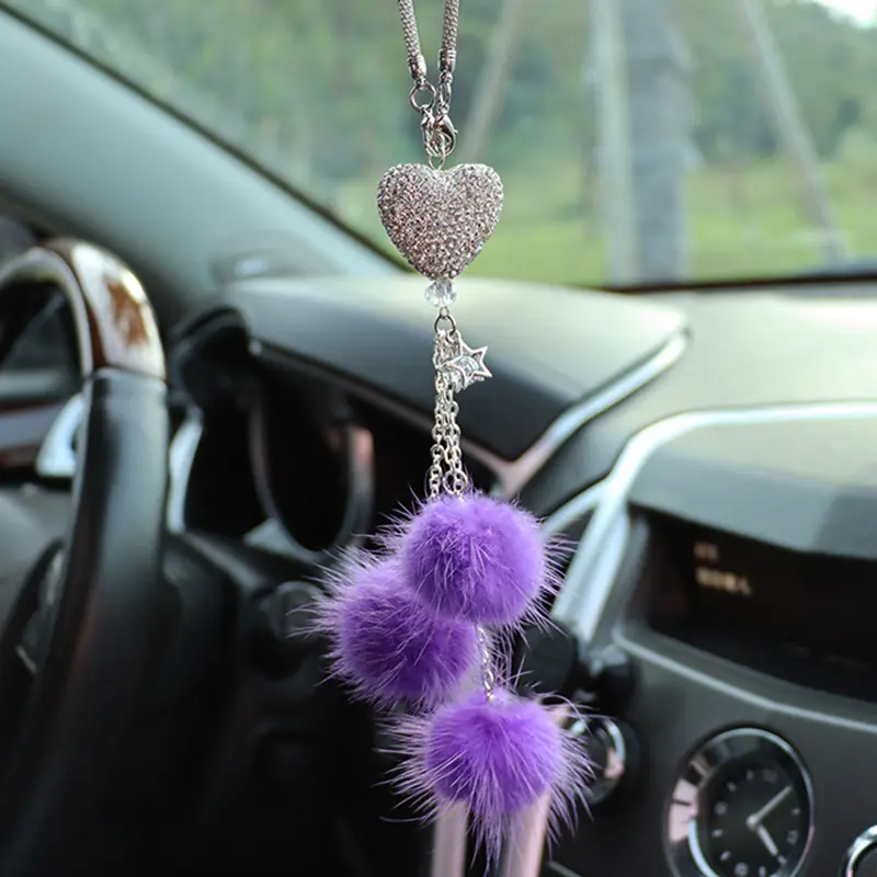 White Heart + Violet Faux Fur