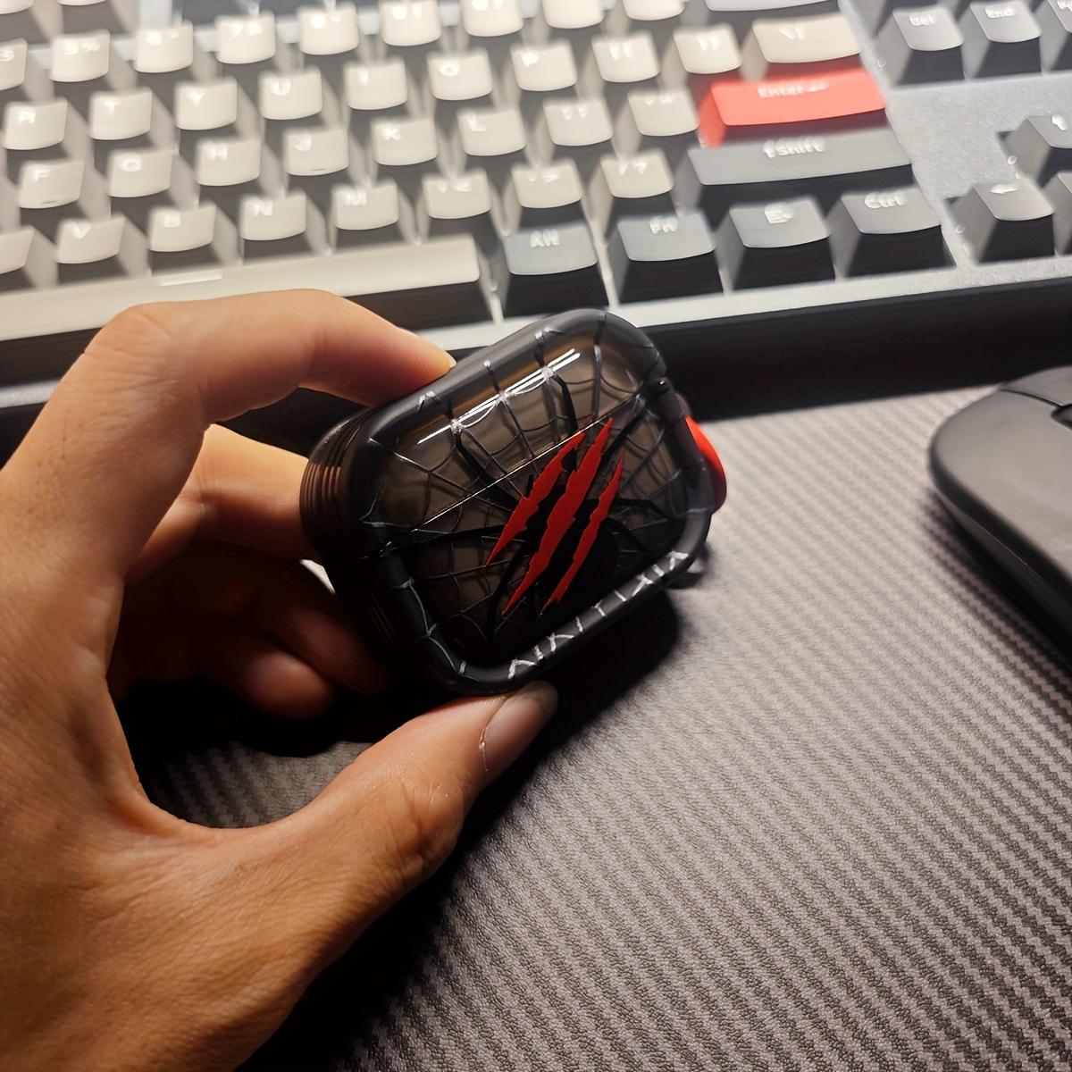 1 Spider Web Personalized Creative Red [With Red Circle] European And American Ins Style Trendy Men And Women Spider Scratch Demon Halloween Blood Red Dark Color