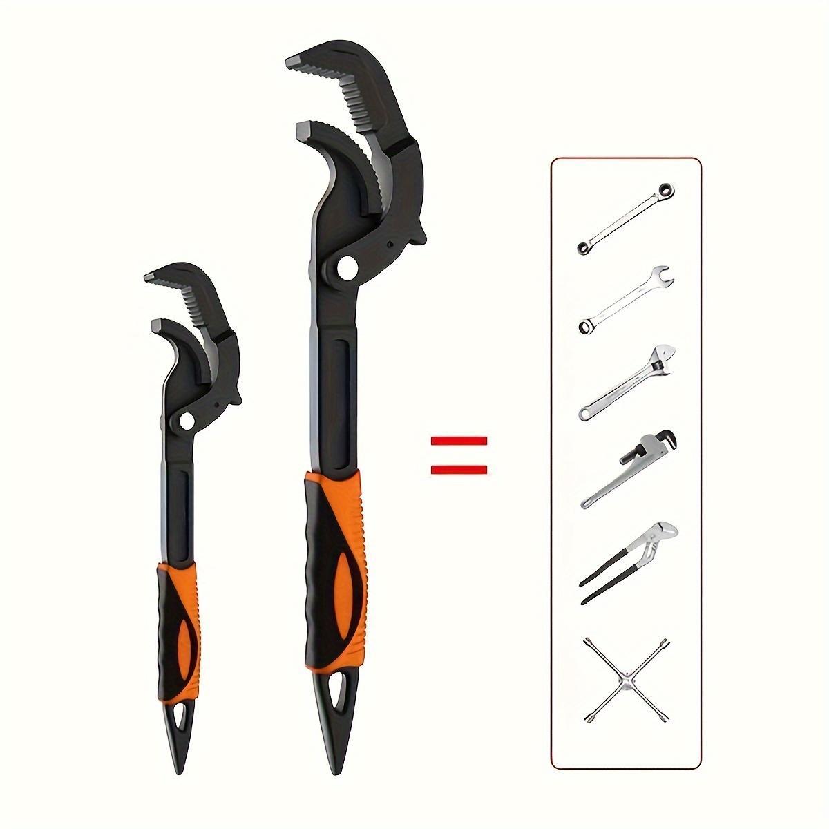 2024Universal Multi-functional Wrench, Multifunctional Quick Opening Pipe Clamp, Automatic Locking Wrench Tool, Household Repair Tool, Quick Opening Pipe Wrench Plate Tool, Portable Movable Wrench