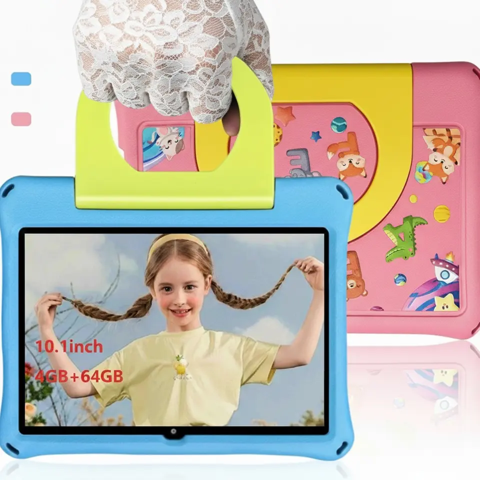 10.1 Inch Android Kids Tablet, Toddler Tablet, Android Electronic Tablet, Shockproof Case, Battery, WiFi Touchscreen Tablet, Parental Control, Educational Apps, Birthday Gift, Christmas Gift