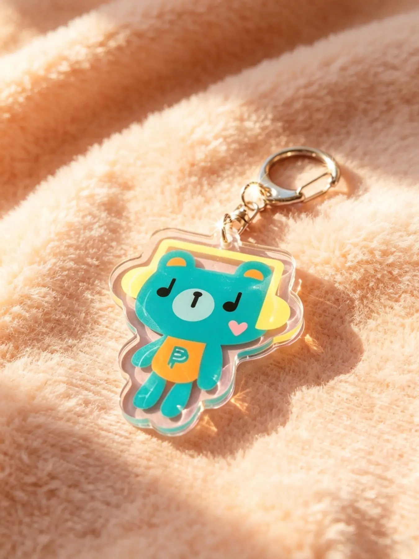 Cute GMMTV Cartoon Animal Acrylic Keychains! Kawaii Character Bag Charms, Hot Fan Merch Collectible Car Keyrings & Concert Souvenirs, Girly Keychain