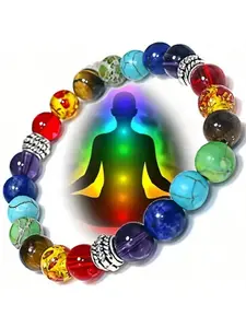 Seven Chakra Crystal Bracelet, Balance Your Energy, Inner Alignment Jewelry, Essential Healing Accessory, Wearable Wellness Tool
