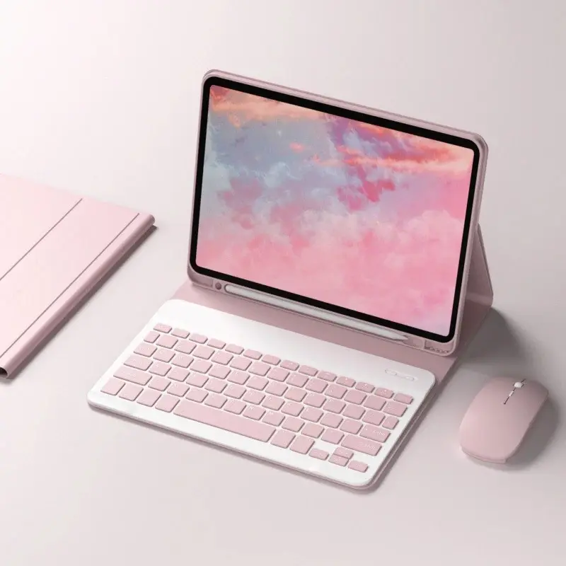 Wireless Magic Keyboard for iPad Pro 11, A16 2026 M5 M4 M2 M3 Air 11 5/4 10.2 9/8/7 Gen, Bluetooth-compatible Rechargeable Foldable Stand Case