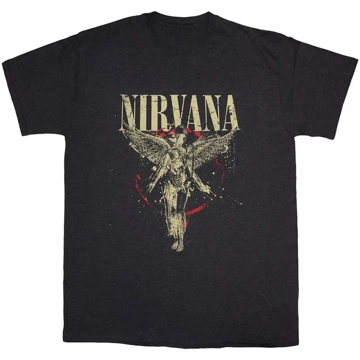 2026 New Unisex Printed T-Shirt, Garbage Nirvana Rock Band Pattern 100% Cotton Crew Neck Short Sleeve Tops, Trendy Y2K Hip Hop Daily Streetwear Graphic Tees For Men And Women